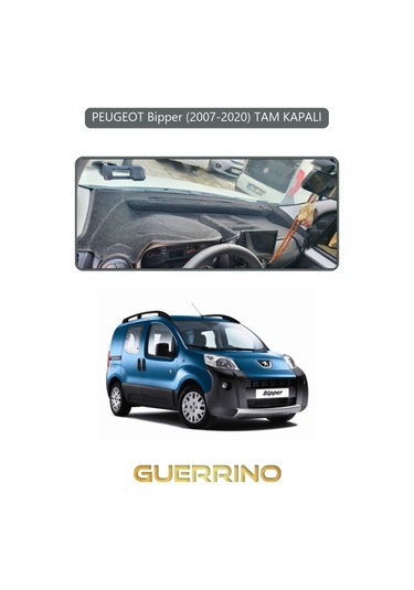 Peugeot Bipper 2007-2020 Tam Kapalıtorpido Koruma Halısı Gri Kenar Uyumlu