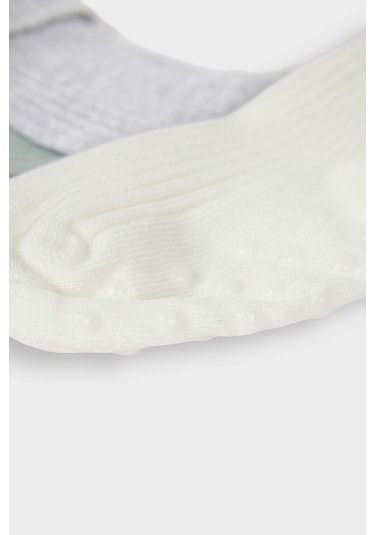 Defacto Kız Bebek Kaydırmaz Taban 3lü Pamuklu Uzun Çorap E4760a5nsgn2 Yeşil