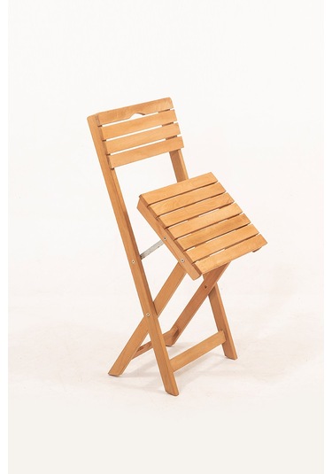 Balkon Bahçe Mutfak 3'lü Ahşap Bistro Set Katlanır Ahşap