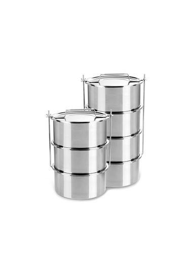 Paslanmaz Çelik Sanayii Tipi Sefer Tası 3'lü , Tas Boyutu 30 X 14