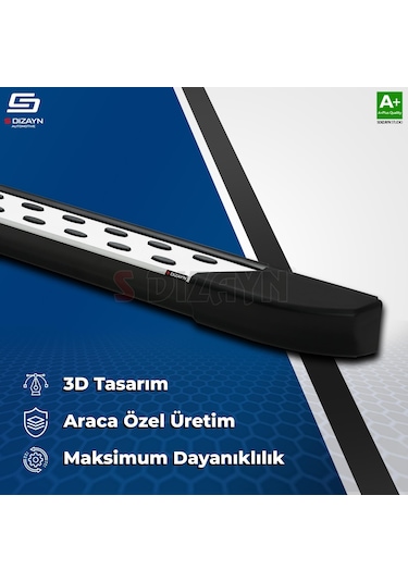 S-dizayn Citroen Jumpy 2 Kısa Şase Trimline Gri Yan Basamak 220 Cm 2007-2016