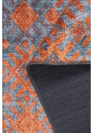 Funk Modern Dokuma Taban Dekoratif Turuncu Halı (Al 06)