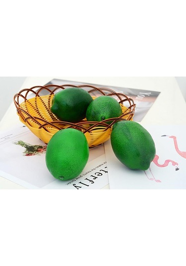 Yapay Limon Yeşil Limon Dekoratif Sahte Yapay Meyve