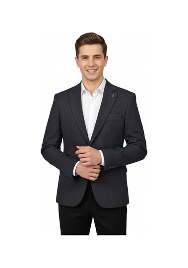 Erkek Tek Spor Ceket Çift Yırtmaçlı Bgl-st04982 Açık Kahverengi