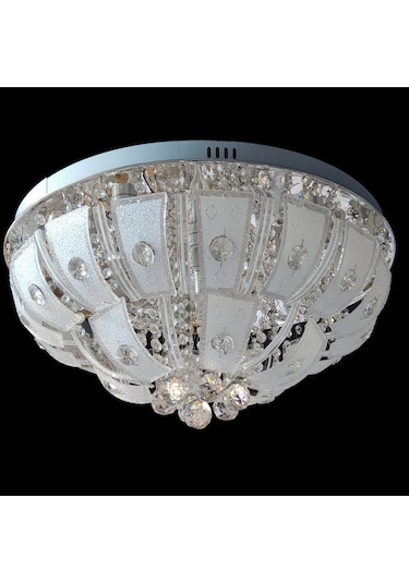 Avize Salon Led Li Kumandalı 60 Cm. (409616884)