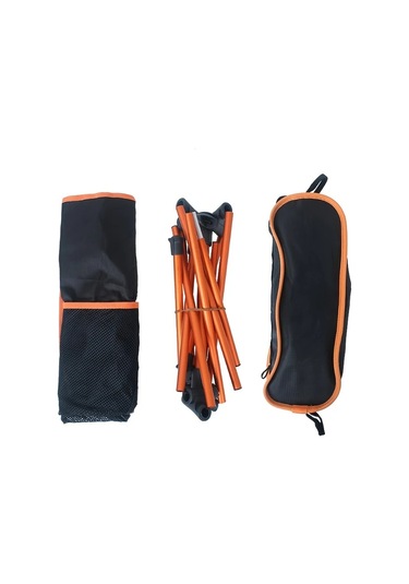 Dashanshop Ultra Hafif Katlanabilir Turuncu Kamp Sandalyesi Ag Koltuklu Tasinabilir 220 Lbs Yük Kapasiteli Turuncu