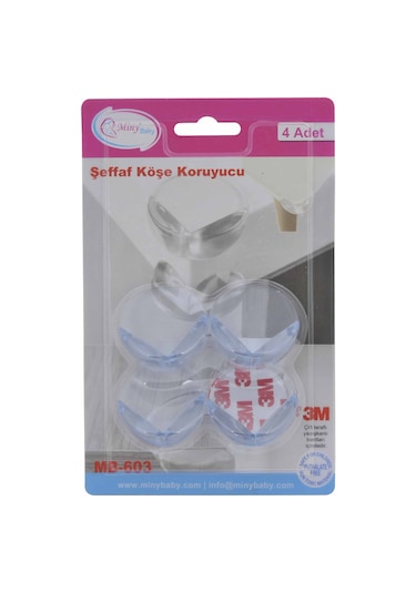 Minybaby Şeffaf Köşe Koruyucu 4 Adet Çok Renkli