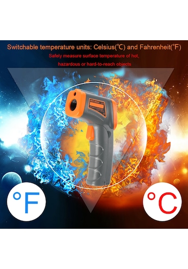 Moveevo Akilli Sensör -32 380 12:1 Taşınabilir El Tipi Dijital Temassız Ir Kızılötesi Termometre Sıcaklık Test Cihazı