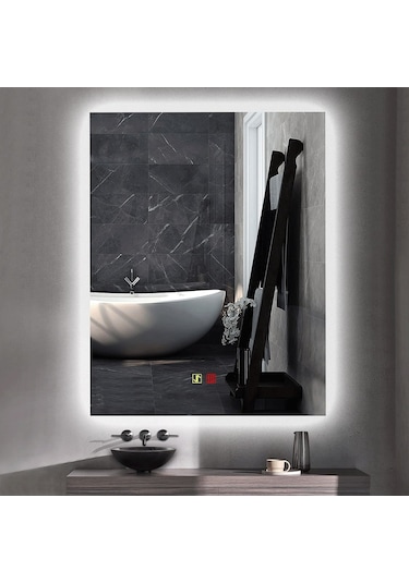 60x80 H Cm Buğu Çözücülü Dokunmatik Işıklı Ledli Banyo Aynası