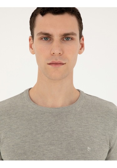 Pierre Cardin Erkek Açık Gri Melanj Kazak /triko 50296575-vr091 Açık Gri Melanj