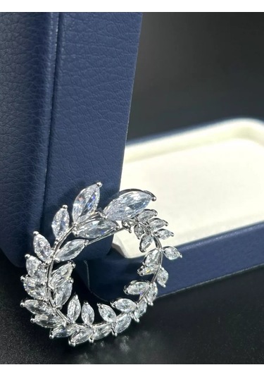 Scarlet Msk Broş Çiçek 211967899 Gri