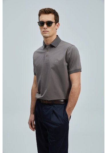Lufian Luna Smart Erkek Polo Tişört Vizon Vizon 111040228100430 Vizon