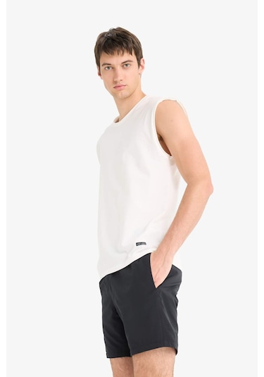 DeFacto Regular Fit File Astarlı Diz Üstü Deniz Şortu E4736AX25HSBK27