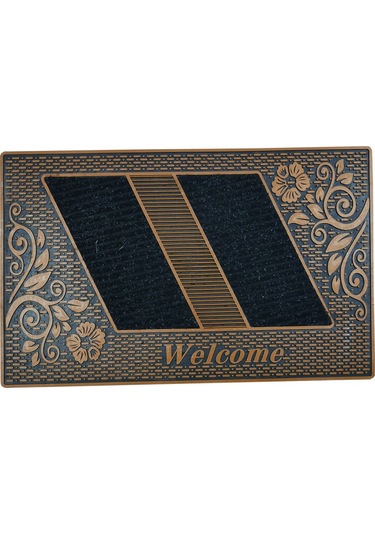 Welcome Yazılı Toz Tutma Özellikli Kauçuk Kapı Önü Paspası (507926137)