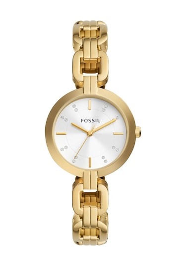 Fossil Fbq3852 Quartz Çelik Altın Rengi Beyaz 32 Mm Kadın Kol Saati