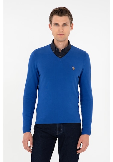 U.s. Polo Assn. Erkek Saks Kazak /triko 50288885-vr045 Saks