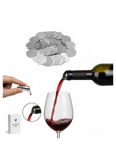 Wine Dropper - Şarap Damlalığı - Akıtmaz Ve Karaf Etkili Şarap Dökücü 20 Adet