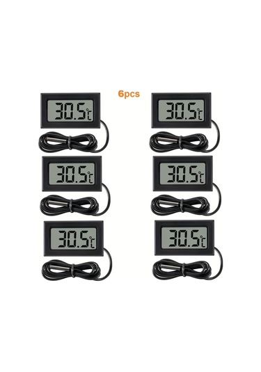 Boatshop1 6 Adet Lcd Ekranlı Mini Dijital Nem Ve Sıcaklık Termometresi Su Isıtıcısı Sera Kutuları İçin Dış Mekan Nem Ölçer Santigrat