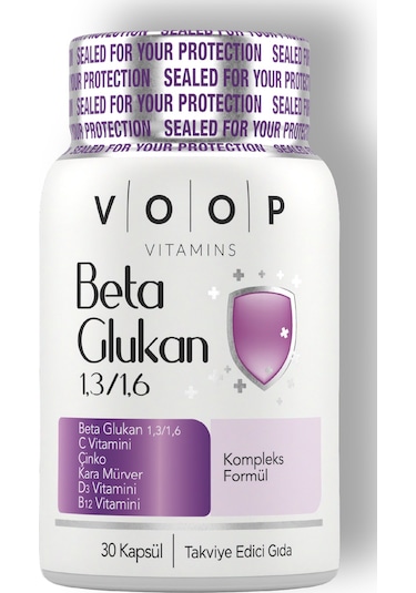Voop Beta Glukan 13/16 Kara Mürver Vitamin C Çinko 30 Kapsül