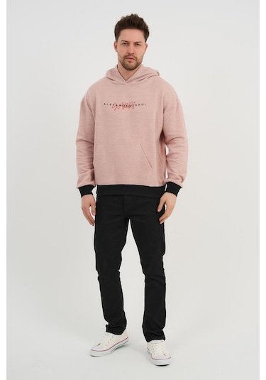 Alexandergardı Özel Unisex Baskılı Kapüşonlu Kanguru Cepli Sweatshirt Unx-0017602 Kırmızı