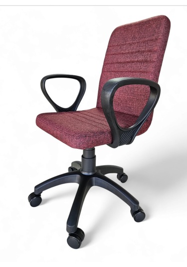 Monoblok Ofis Öğrenci Çalışma Koltuğu Bordo Bordo - Siyah