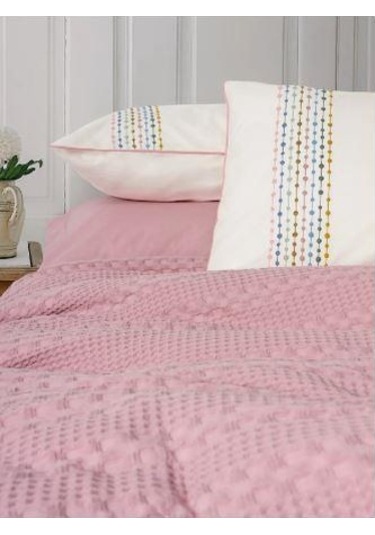 Tek Kişilik Pike Takımı Aura Pebble Pembe Pembe