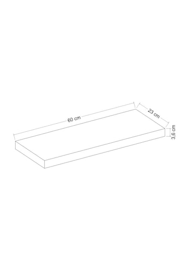 Minarmobilya Minar Gizli Tutuculu Duvar Rafı 60 Cm - P.Beyaz