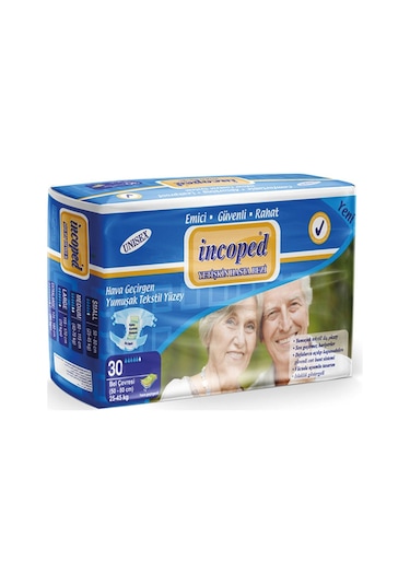 Incoped Belbantlı Hasta Bezi Large 30 Adet Textilli X 4 L