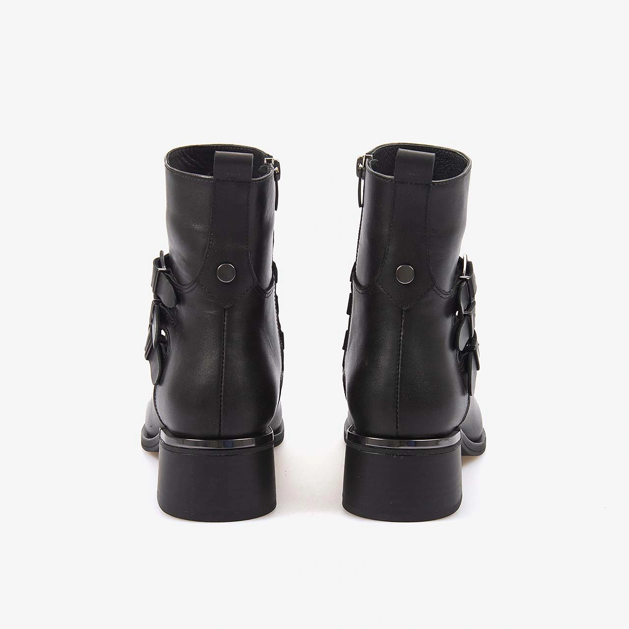 Kemal Tanca Hakiki Deri Topuklu Kadın Bot 26-103558k Siyah