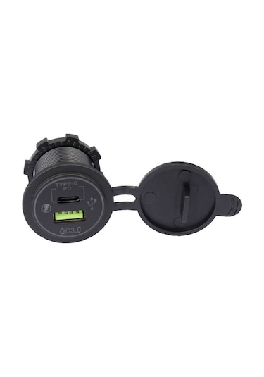 Usb Soket USB ŞARJ YUVASI Yeni Tip Type-C 12-24Volt