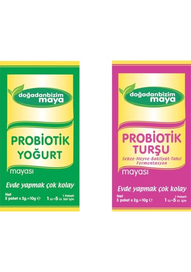 Doğadan Bizim Maya Probiotik yoğurt + Probiotik Turşu 2 x 10 G