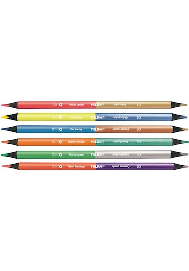 Mılan 07123306 Metalık Çift Uçlu Kuru Boya 6lı