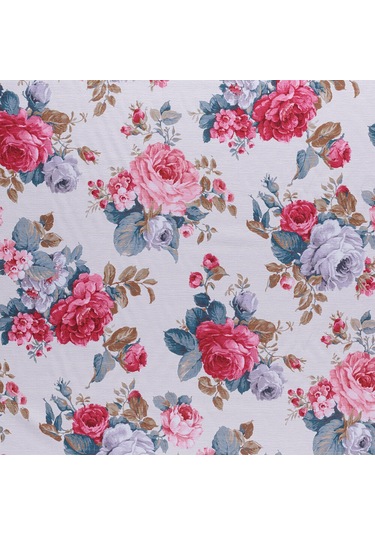 Krem Dokuma Dijital Baskılı Kadife Şönil