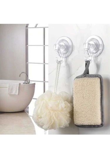 Novahub 2/4/6 Paket Ağır Hizmet 3kg Vakum Vantuz Kancaları - Banyo, Mutfak, Pencere, Çantalar, Montlar, Kapaklar, Havlu İçin Askı 57492288 Şeffaf