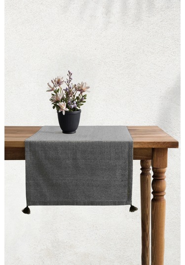 Selendi Runner Siyah Masa Örtüsü