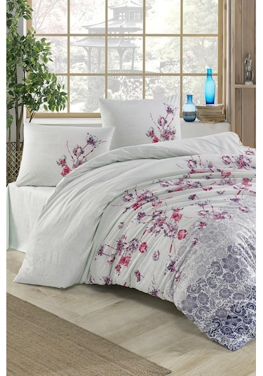 Taç Kristal Lida Light Collection Çift Kişilik Nevresim Takımı Mavi Mavi