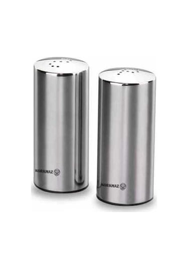 Korkmaz Duo Tuzluk Biberlik Seti Gri