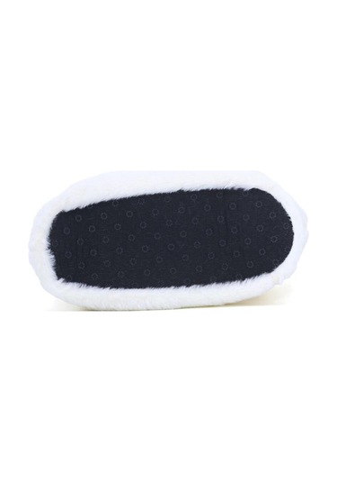 Riva Tavşan Figürlü Peluş Panduf Ev Pandufu Unisex Beyaz