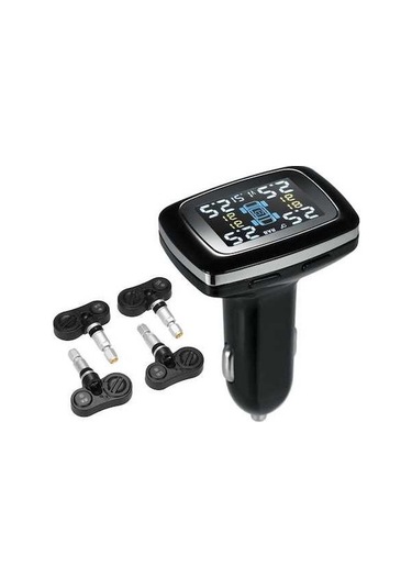 Dancemonkey Akıllı 4 Sensörlü Kablosuz Lastik Basınç Monitörü Ve Alarm 1 Adet 1 Adet