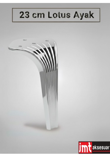 Lotus 23 Cm Krom 4 Adet Koltuk Yatak Odası Tv Ünitesi Konsol Ve Sehpa Ofis Mobilyası Ayağı Krom