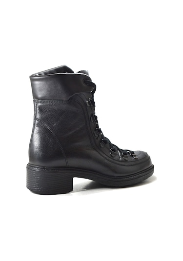 Riccardo Colli 3175 Hakiki Deri Siyah Kadın Postal Bot Siyah