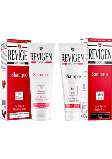 Revigen Kadın Şampuan 300 ML + Revigen Erkek Şampuan 300 ML