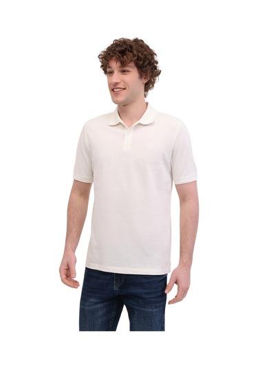 Lumberjack Mb Ct953 Polot-sh 5fx Kırık Beyaz Erkek Kısa Kol Tişört 101939518 Beyaz