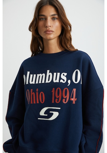 KEIRY 3 İplik Kadın Koyu Mavi Sweatshirt