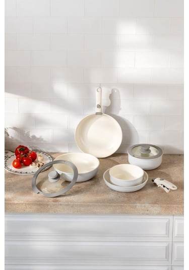 Emsan Easy Click Tencere Seti Açık Gri Gri