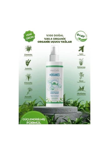 The Prouvée Organics Doğal Ve Organik Sivrisinek Kovucu Sprey 0+ Ay 100 Ml