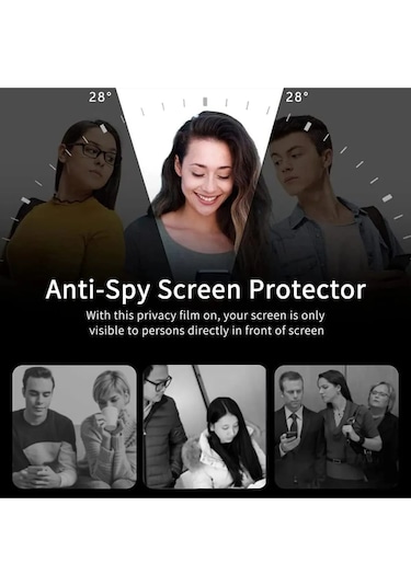 İphone 16 Promax -uyumlu Privacy Hayalet -gizli -temperli Cam Ekran Koruyucu - Anti Static Esd Hd