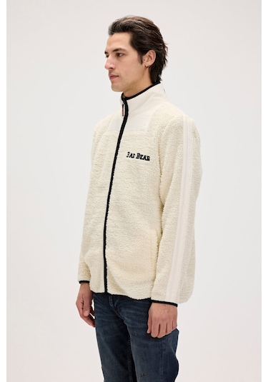 Galvin Beyaz Erkek Full-zip Polar Sweatshirt Beyaz