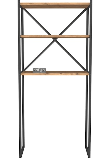 Bofigo 3 Raflı Metal Düzenleyici Banyo Rafı Çam