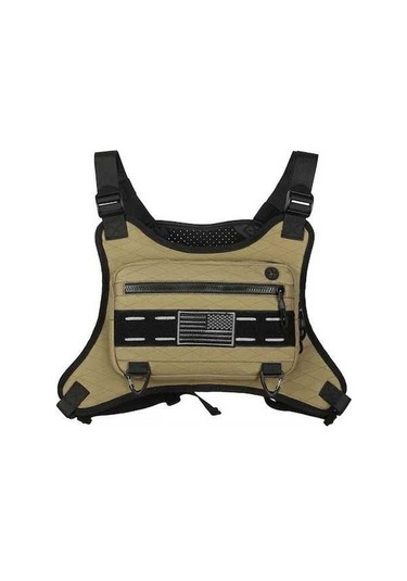 Dancemonkey Erkekler İçin Nefes Alabilir Çok Cepli Koşu Göğüs Çantası - Telefon Ve Cüzdan İçin Kahverengi Kahverengi